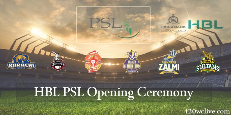 HBL PSL Opening Ceremony 2022 Live Streaming Season 7 Date & Time